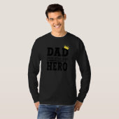 Papa Jij Bent Mijn Held Vaderdag Mannen T-shirt (Voorkant volledig)