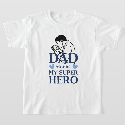 Papa, jij bent mijn superheld T-shirt (Laagn)