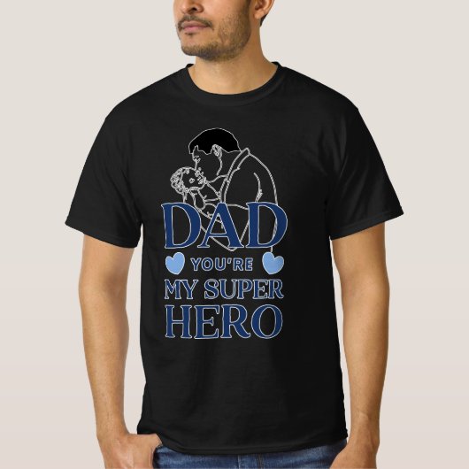 Papa, jij bent mijn superheld t-shirt (Voorkant)