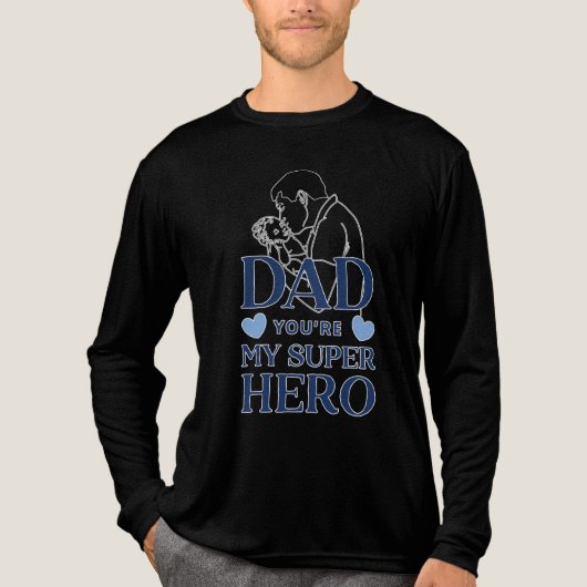 Papa, jij bent mijn superheld Tri-Blend shirt (Voorkant volledig)