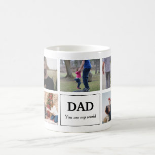 Papa, jij bent mijn wereld Foto Collage Koffiemok