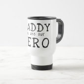 Papa, jij bent onze Held Typografie Vaderdag Reisbeker (Voorkant rechts)