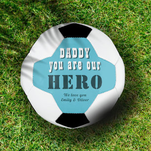 Papa, jij bent onze Held Typografie Vaderdag Voetbal