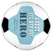 Papa, jij bent onze held typografie Vaderdag Voetbal (Gedraaid)