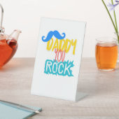 'Papa, jij rock' Reclamebord Met Voetstuk (Insitu)