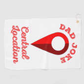 Papa Joke centrale locatie Golfhanddoek (Horizontaal)
