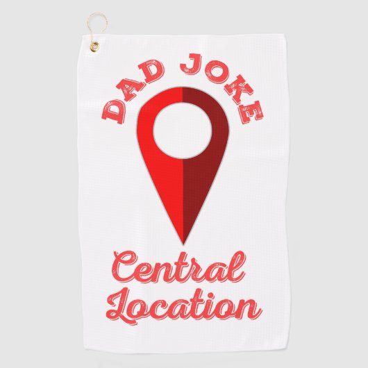 Papa Joke centrale locatie Golfhanddoek (Voorkant)