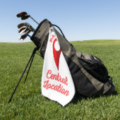 Papa Joke centrale locatie Golfhanddoek (Groen)