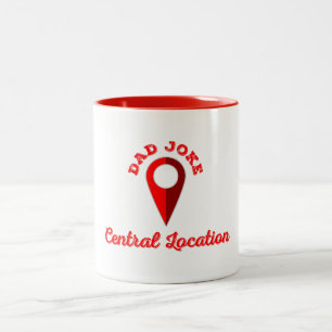 Papa Joke centrale locatie Tweekleurige Koffiemok