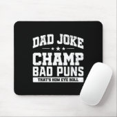 Papa Joke Champ D Puns Hoe Eye Roll Vaders Dag Muismat (Met muis)