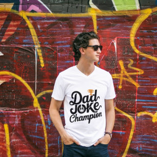 "Papa Joke Champ: Vaderdag Trofee T-shirt