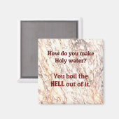 Papa Joke: Hoe maak je heilig water? Magneet (Voorkant / Achterkant)