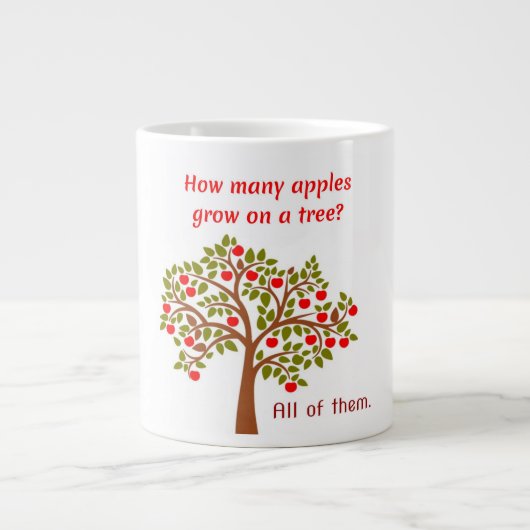 Papa Joke: Hoeveel appels groeien op een boom? Grote Koffiekop (Voorkant)