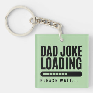 Papa Joke laden Wacht alsjeblieft grappig Groen &  Sleutelhanger