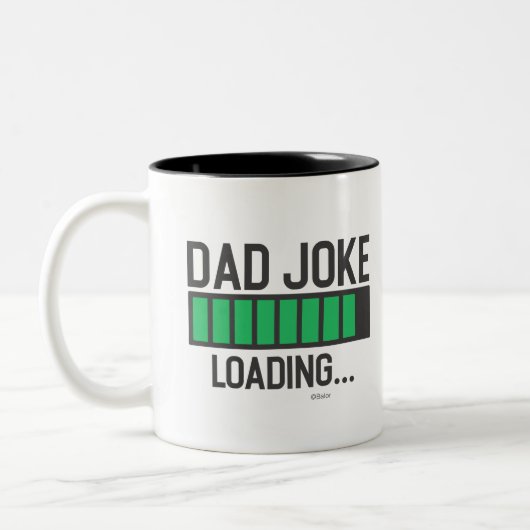 Papa Joke Loading.. Tweekleurige Koffiemok (Links)