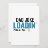 Papa Joke Loading, wacht alsjeblieft grappige Vade Kaart (Voorkant / Achterkant)
