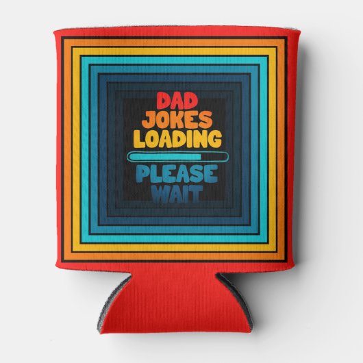Papa Joke Loading Wacht alsjeblieft op papa dag Blikjeskoeler (Voorkant)