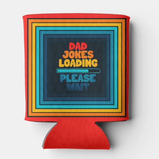 Papa Joke Loading Wacht alsjeblieft op papa dag Blikjeskoeler (Achterkant)