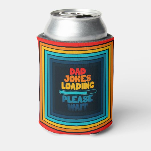 Papa Joke Loading Wacht alsjeblieft op papa dag Blikjeskoeler (Blikje Achterkant)