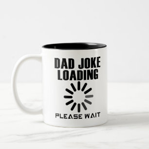 Papa Joke Loading, wacht alsjeblieft Tweekleurige Koffiemok