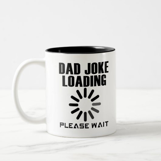 Papa Joke Loading, wacht alsjeblieft Tweekleurige Koffiemok (Links)