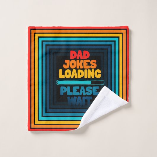 Papa Joke Loading Wacht op tekstopzet Bad Handdoek (Wasdoekje)
