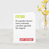 Papa Joke Peterselie Boer Krijgt Loon Gegarandeerd Kaart (Gele Bloem)