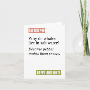 Papa Joke: Walvissen leven in zout water omdat... Kaart