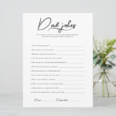 Papa Jokes Baby shower Spel Trivia Kaarten (Staand voorkant)