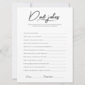 Papa Jokes Baby shower Spel Trivia Kaarten (Voorkant)