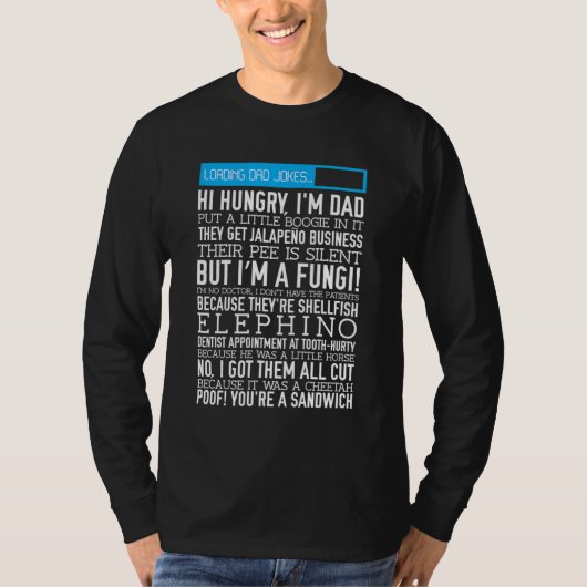 Papa Jokes grappig vaderdag cadeau laden puns T-shirt (Voorkant)