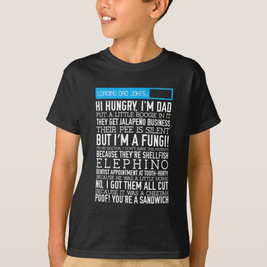 Papa Jokes grappig vaderdag cadeau laden puns T-shirt (Voorkant)