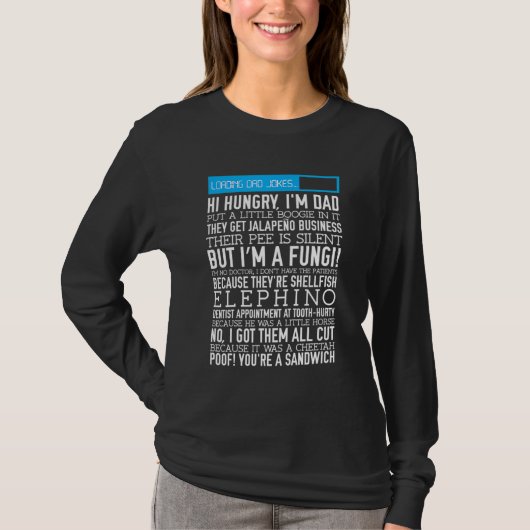 Papa Jokes grappig Vaderdag cadeau laden puns T-shirt (Voorkant)