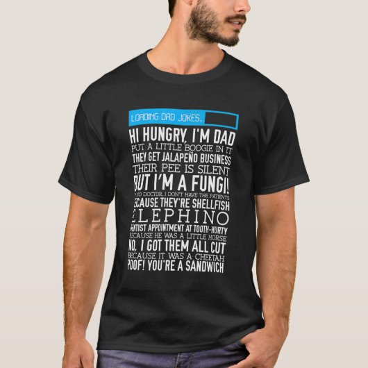 Papa Jokes grappig Vaderdag cadeau laden puns T-shirt (Voorkant)