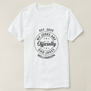 Papa Jokes Vaderdag cadeau voor nieuwe vader om te T-shirt