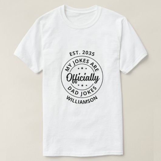 Papa Jokes Vaderdag cadeau voor nieuwe vader om te T-shirt (Design voorkant)