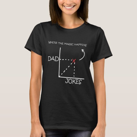 Papa Jokes waar de Magic 2 gebeurt T-shirt (Voorkant)