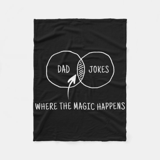 Papa Jokes waar de Magic gebeurt Fleece Deken (Voorkant)