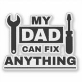 Papa kan alles repareren tekst ontwerp sticker (Voorkant)