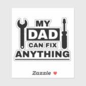 Papa kan alles repareren tekst ontwerp sticker (Vel)