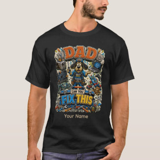 Papa kan dit gepersonaliseerde grappige papa T-shi T-shirt