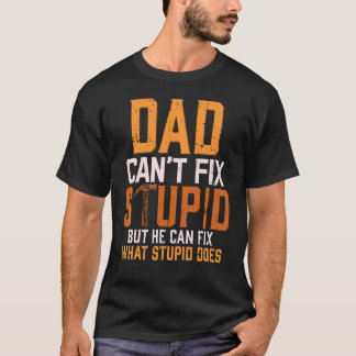Papa kan geen stoute Handyman Carpenter Woodwerker T-shirt