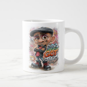 Papa Kan Het Aan Grote Koffiekop