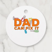 Papa kan het oplossen bedankjes labels (Achterkant)