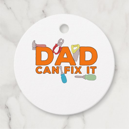 Papa kan het oplossen bedankjes labels (Voorkant)