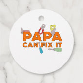 Papa kan het oplossen bedankjes labels (Achterkant)