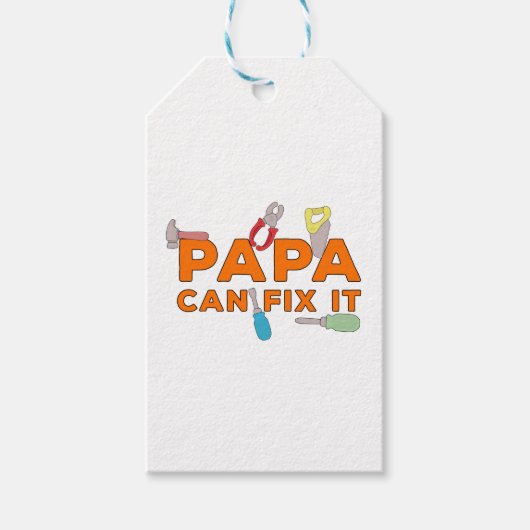 Papa kan het oplossen cadeaulabel (Voorkant)