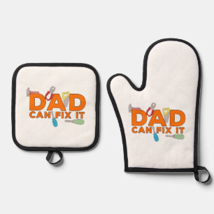 Papa kan het oplossen ovenwant & pannenlap set