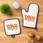 Papa kan het oplossen ovenwant & pannenlap set (Top down)