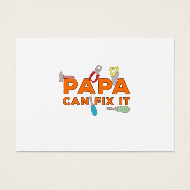 Papa kan het oplossen visitekaartje (Voorkant)